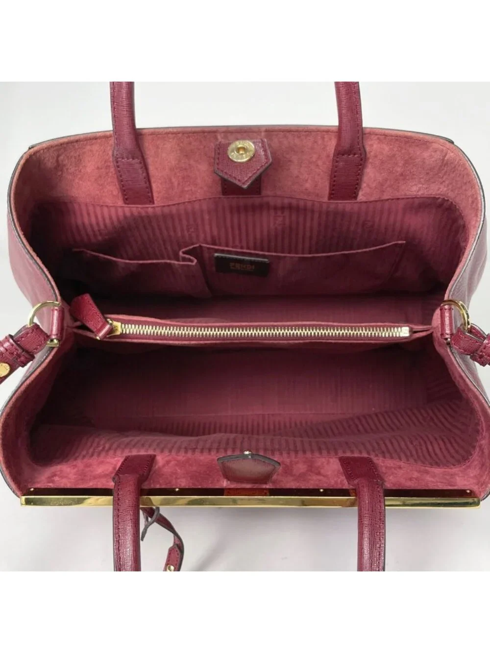 Fendi Toujour Handbag 2-Way Leather
